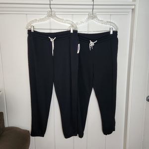 2 Pairs Old Navy Womens Black Sweatpants  Sz M